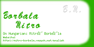 borbala mitro business card
